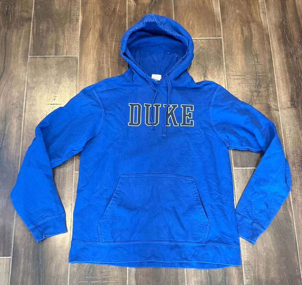 Port & Company Duke Hoodie Size M Blue Fan Favorite College Pullover